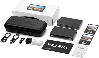 VILTROX DC-A1 7-inch touchscreen cameramonitor - 2800 nit, 60Hz 4K met koelventilatoren, 1920x1080 DSLR, 4K HDMI in/uit, 170° groothoek