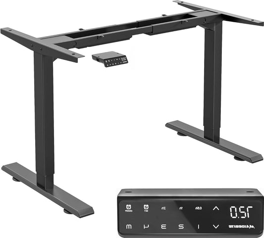 Maidesite Height Adjustable Electric Desk Height Adjustable Table Frame,Suitable for All Common Tabletops,2-Stage Lifting Legs(Black) - QUORE