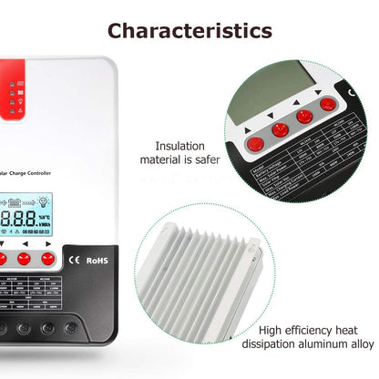 SolaMr 20A MPPT Solar Charge Controller 12V/24V Auto Identifying System Voltage Intelligent Regulator met LCD Display - ML2420A