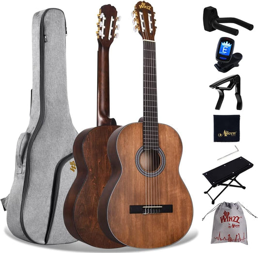 Winzz Klassieke Gitaar 4/4 Volwassenen, Klassieke Gitaar voor Beginners 39 Inch