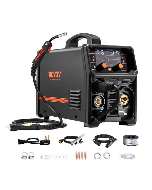 MIG Lasmachine – Mig Lasser – Lasstation – Lasapparaat – 5-In-1 Lasmachine – 250 Ampère Vermogen – Synergetische Automatische Instellingen