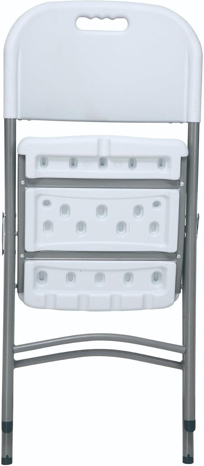 Klaptafel in hoogte verstelbaar van 122 x 60 x 50-74 cm en set met 4 klapstoelen van 51 x 45 x 85,5 cm, ideaal voor buiten