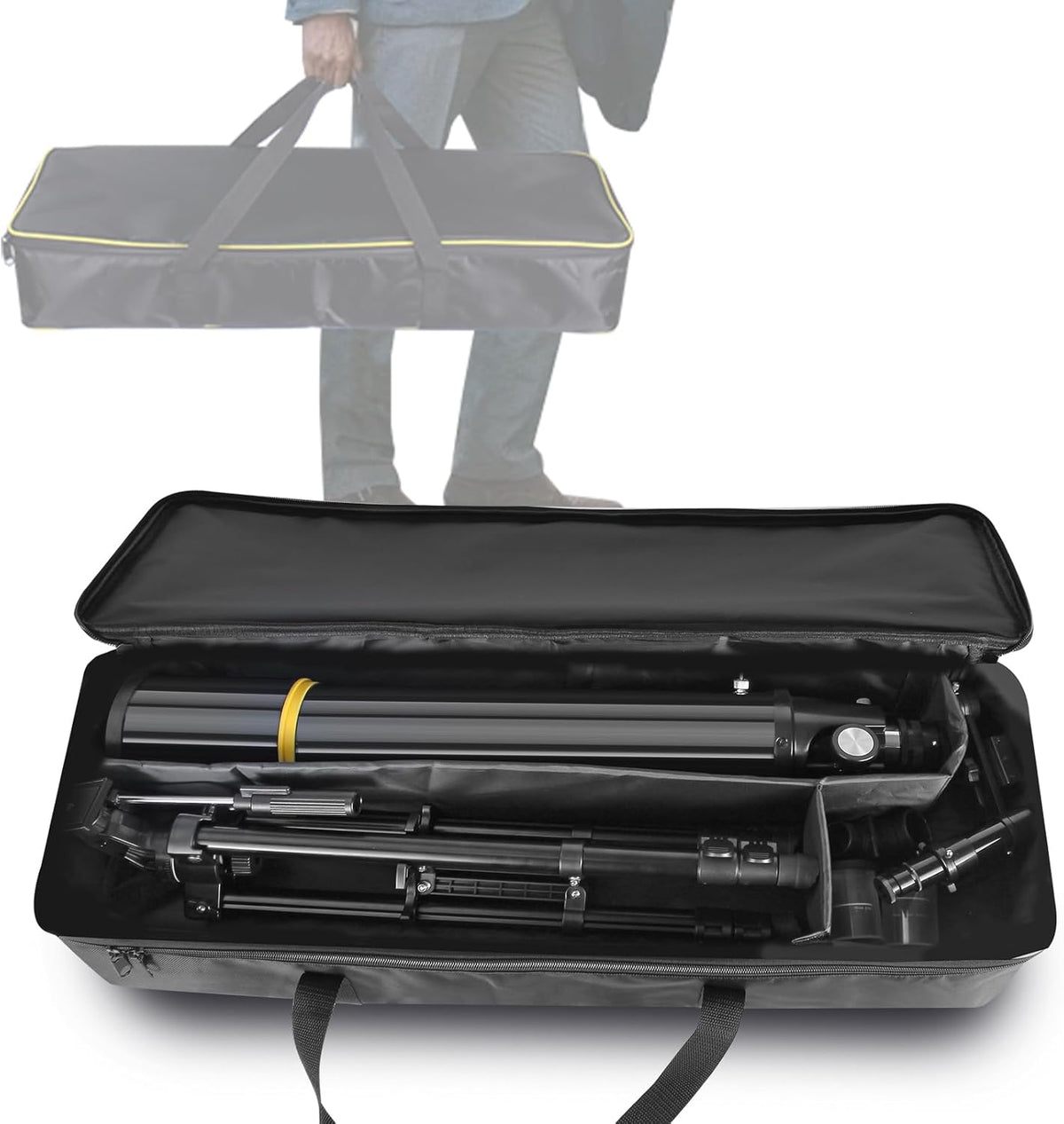 Telescopen voor volwassenen astronomie, 80 mm diafragma 900 mm professionele refractortelescoop voor kinderen en beginners, compacte en draagbare reistelescoop met draagtas