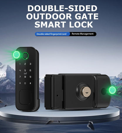 Slimme Deurslot – Elektronisch Slot – Vingerafdrukslot – Toegangscontrole – Digitale Deurslot – Dubbelzijdige Vingerafdruk – Tuya Smart App Bediening