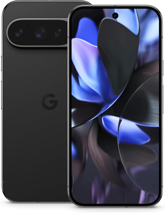 Google Pixel 9 Pro – Android-Smartphone mit Gemini ohne SIM-Lock, Dreifach-Rückkamerasystem, 24 Stunden Akkulaufzeit und EIN 6,3 Zoll großes Super Actua-Display – Obsidian, 256GB