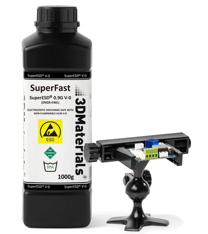 <font dir="auto" style="vertical-align: inherit;"><font dir="auto" style="vertical-align: inherit;">        SuperESD 0.9GPa UL94 V-0 Resin for 3D Printers, Electrostatic Discharge Safe and Flame Retardant Parts, Made in Korea (1000g, Black)       </font><