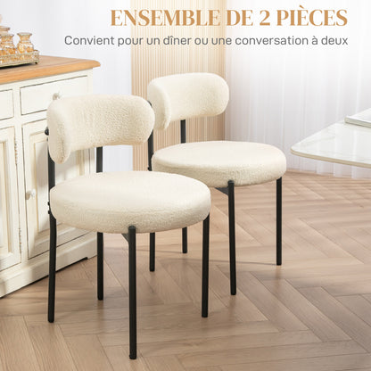 Eetkamerstoel – Stoel – Zitmeubel – Armstoel – Designstoel – Gestoffeerd Beige – Zwart Stalen Frame – Comfortabele Zitting