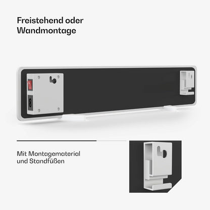 Blumfeldt Wand Infrarood Radiator 50 W - Set van 2, Sneldrogend & Gelijkmatig, IP24, Keramisch Lichaam, Wandmontage of Vrijstaand, Voor Binnen, Wit