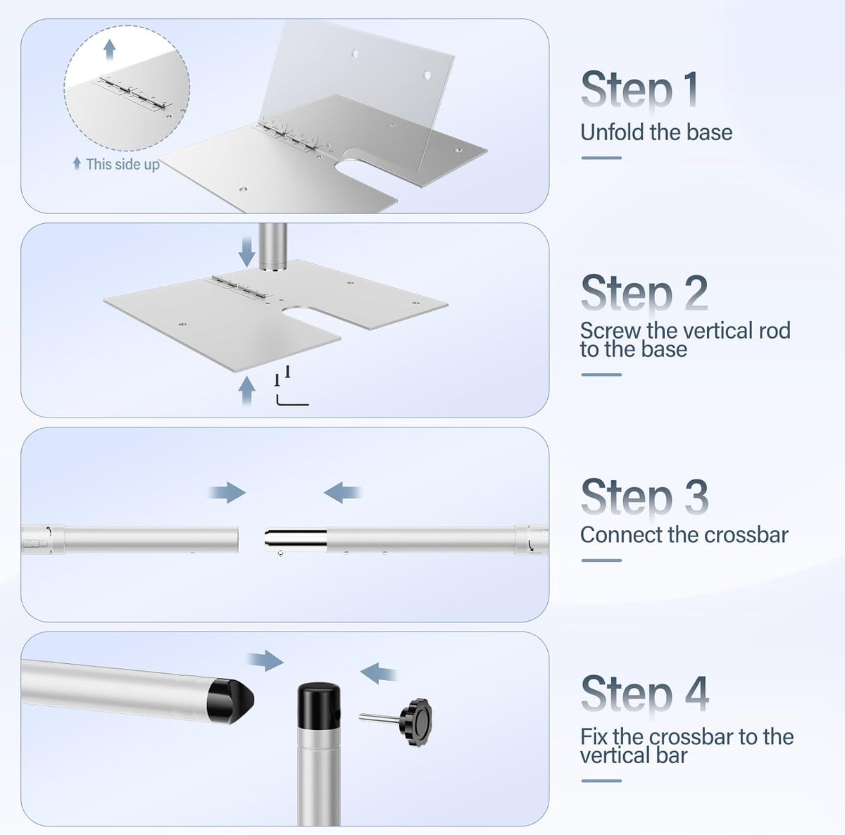 EMART Fotoachtergrondstandaard 3 x 3 m met metalen stalen basis voor fotografie, video, studio, bruiloft, feest, zilverkleurig