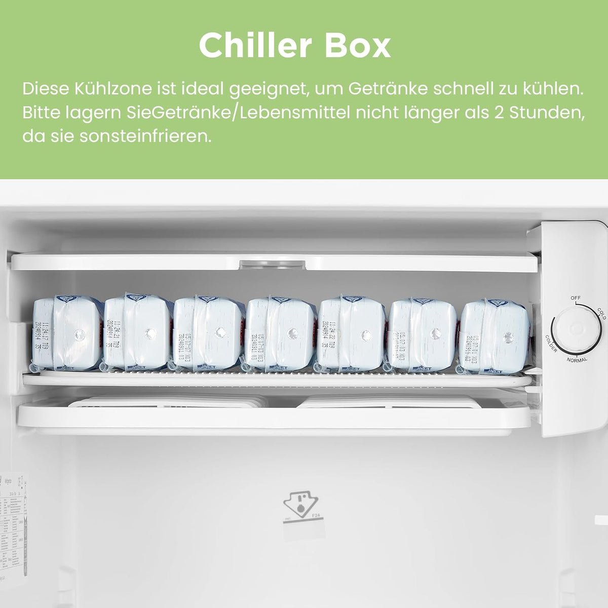 Mini Koelkast – Kleine Koelkast – Retro Koelkast – Tafelkoelkast – Mini koelkast – 93 Liter Inhoud – Instelbare Thermostaat