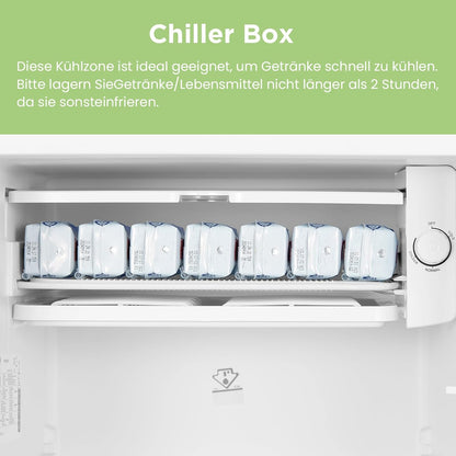 Mini Koelkast – Kleine Koelkast – Retro Koelkast – Tafelkoelkast – Mini koelkast – 93 Liter Inhoud – Instelbare Thermostaat