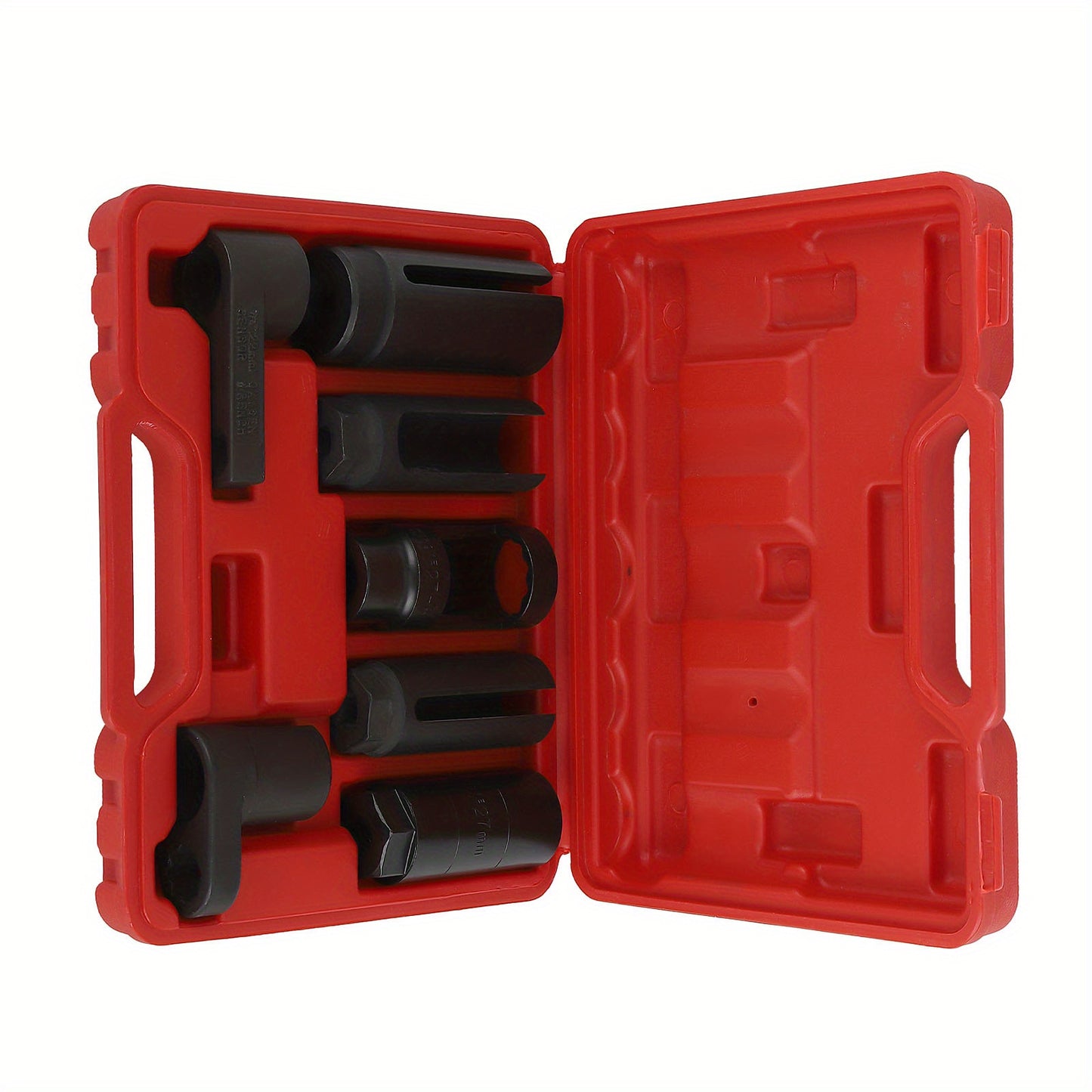 Oxygen Sensor Socket Set – Zuurstofsensor Steeksleutel – Sensorverwijderaar – Injector Socket – Temperatuurschakelaar Tool – 7-delig – Chroom Vanadium Staal – Maten 22mm 27mm 29mm