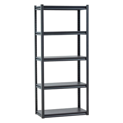 Opbergrek – Garagerek – Steekrek – Kelderrek – Werkplaatsrek – 5 Niveaus, Zwart – Draagkracht 907 Kg