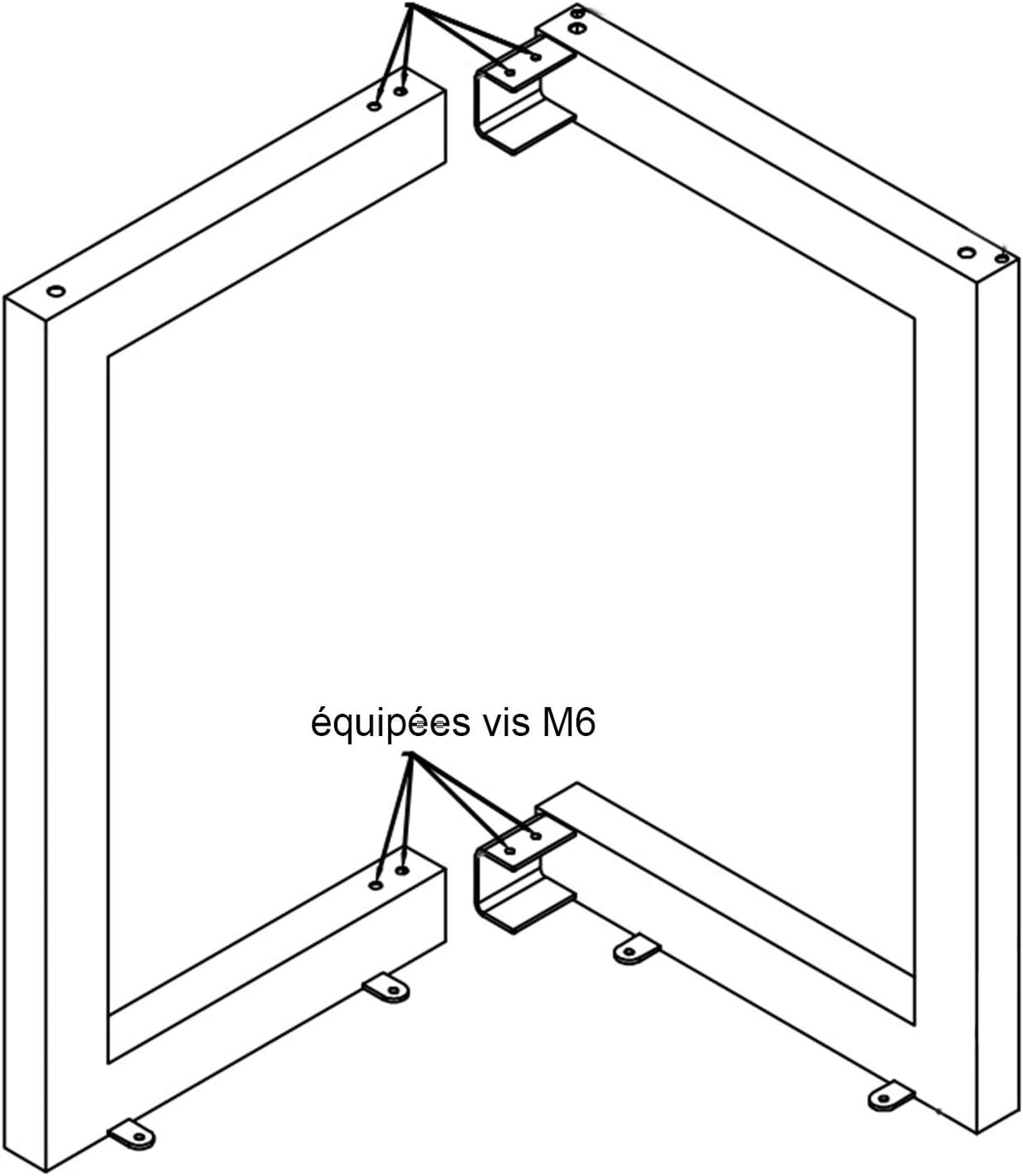 Stalen Tafelpoot Tafelpoot Industrieel 2 stuks DIY Frames Poten Voorzien van Complete Accessoires voor Meubilair voor Woonkamertafels, Werkblad Metalen