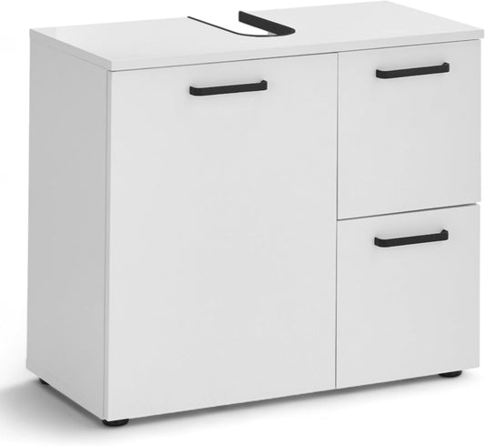 Badkamermeubel – Wastafelonderkast – Badmeubel – Wastafelkast – Badkamerkast – FSC-gecertificeerd Hout – 70x60x35 cm – Soft-Close Lades