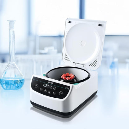 VEVOR RCF Elektrische laboratoriumcentrifuge, 100-1900 xg, met rotor voor reageerbuizen van 2/5/10/15 ml, instelbare snelheid van 500 tot 4000 omw/min, geringe geluidsontwikkeling voor