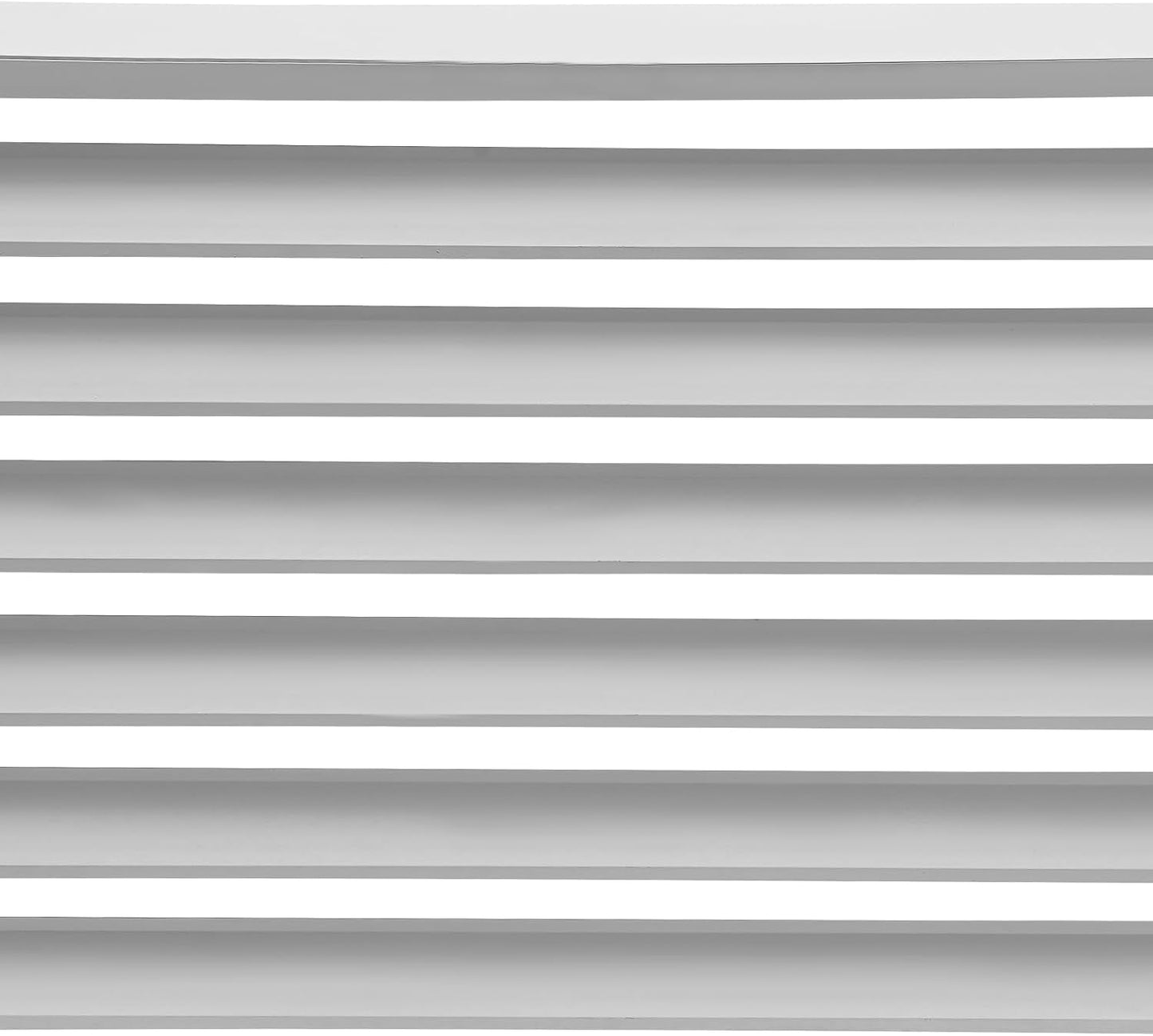Air Conditioning Cover, Aluminium, Weatherproof, AC Outdoor Unit, Cover with Ventilation Slats, Freestanding Protection Fence for Garden, Balcony and Patio, 110 x 60 x 80 cm (White) - QUORE