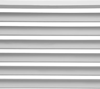 Air Conditioning Cover, Aluminium, Weatherproof, AC Outdoor Unit, Cover with Ventilation Slats, Freestanding Protection Fence for Garden, Balcony and Patio, 110 x 60 x 80 cm (White) - QUORE