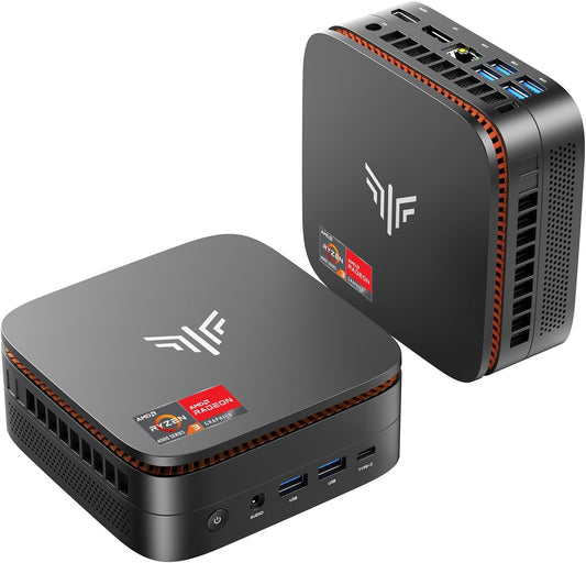ACEMAGICIAN Mini PC, AMD Ryzen 4300U tot 3,7 GHz, 16 GB DDR4 256 GB M.2 SSD Micro Desktop, 4K UHD HDMI + DP+Type-C, WLAN, Bluetooth 4.2, Gigabit Ethernet, mini-computer