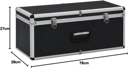 vidaXL Opbergkoffers 3 st aluminium zwart