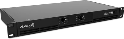 Audibax Akron 2-2400 Digitale versterker, 2-kanaals vermogen, 600 W, eenvoudige geluidsbediening, verbinding in brug-, stereo- of parallelle modus, XLR en speakon