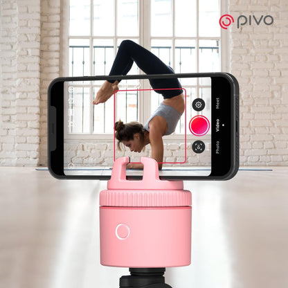 Pivo Pod Lite en houder voor smartphone met automatische sensor voor het volgen van bewegingen voor het maken van content Handsfree 360°- rotatie Video opnemen mobiele standaard - Roze