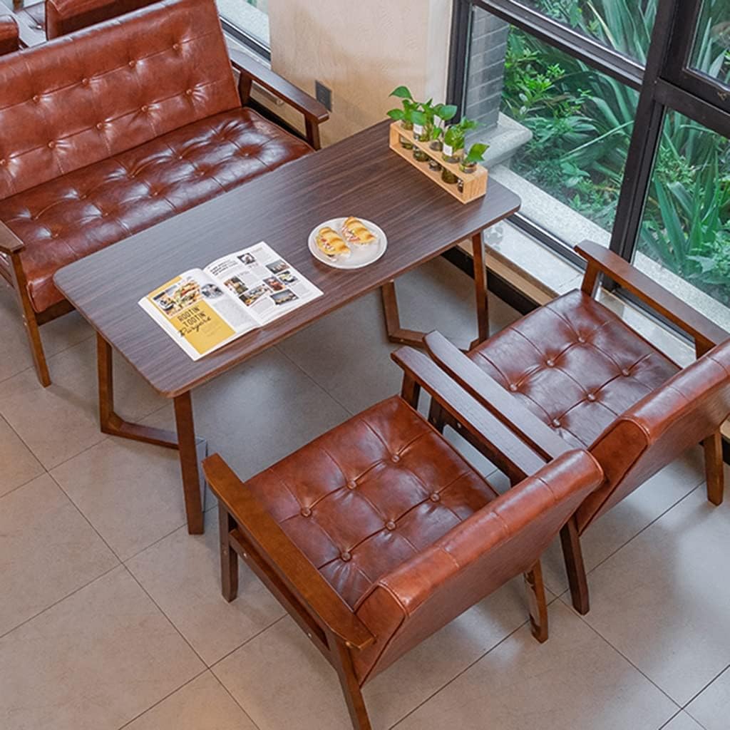 Fauteuil – Sessel – Stoel – Leunstoel – Lounge Chair – Massief Houten Frame – PU-Lederen Bekleding