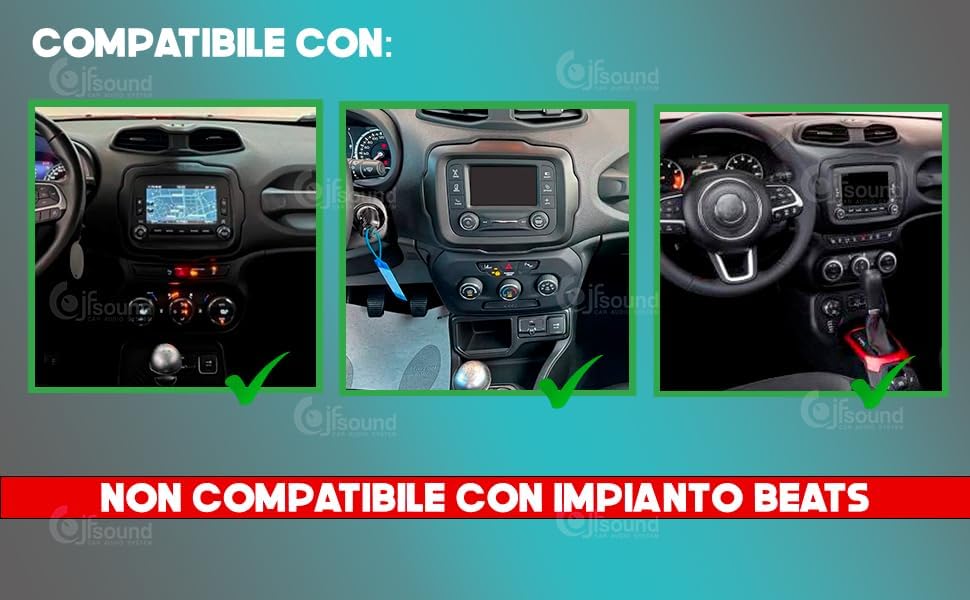 Specifieke autoradio voor Jeep Renegade Android GPS Bluetooth WiFi USB DAB+ Touchscreen 9" 8core Carplay AndroidAuto