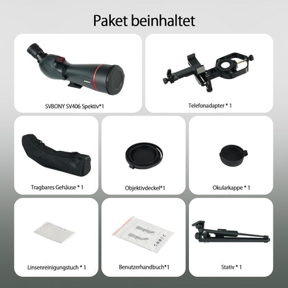 Spotting Scope – Verrekijker – Kijker – Telescopische Lens – Vogelspotter – 20-60x Zoom – 80mm FMC BAK4 Lens – Waterdicht IPX7 – Dubbele Focus – Met Statief en Telefoonadapter