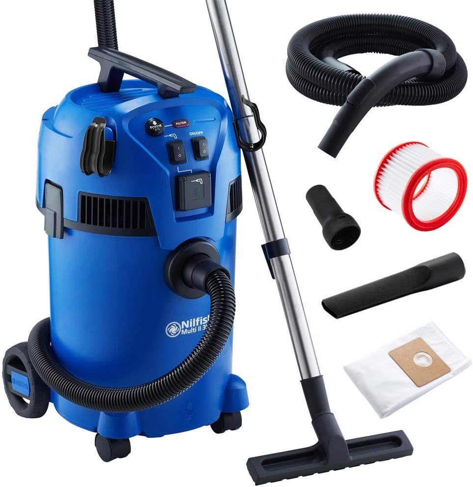 Nilfisk Multi II 30L T nat- en droogzuiger voor huis, tuin en auto - stofzuiger met of zonder zak (1400 W)