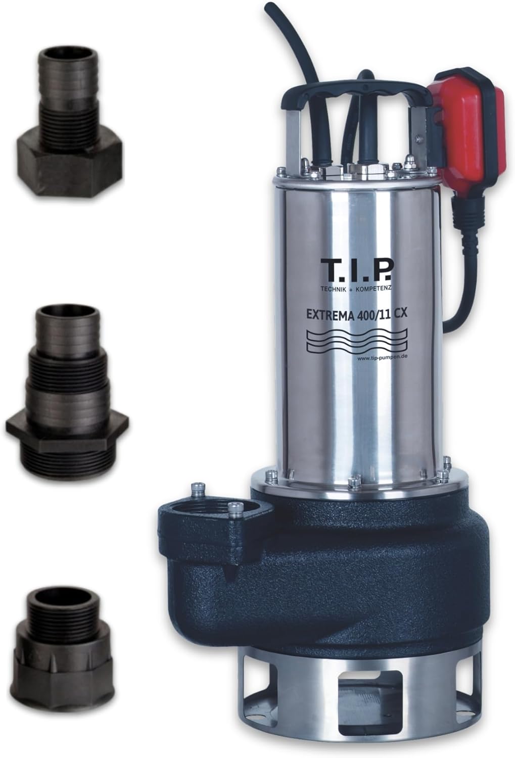 Dompelbare Drainagepomp – Vuilwaterpomp – Afwateringspomp – Tuinpomp – Bouwpomp – 1.500 Watt Motor – Gietijzeren Behuizing en Loopwiel