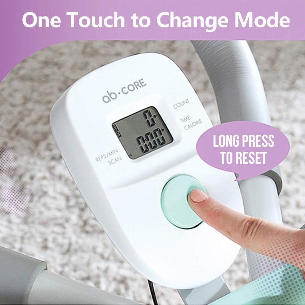 leikefitness In hoogte verstelbare buiktrainer voor het hele lichaam workout machine taille cruncher core toner, been, dijen, billen shaper met LCD-monitor AB9300