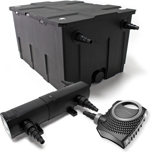 Set Bio-vijverfilter set 60.000 l SuperEco vijverpomp 80 W UVC-unit 18W