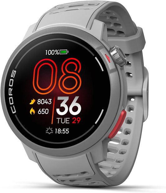 COROS PACE Pro GPS-SPORTHORLOGE, 1,3-inch AMOLED-touchscreen, snelste processor in zijn klasse, batterijduur van 20 dagen, navigatie met wereldwijde offline kaarten, slaapregistratie (Grijs)