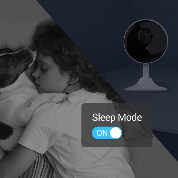 Beveiligingscamera Binnen - WiFi-bewakingscamera - Set van 2 - Draadloos Babycamera - met APP - 1080P wifi-camera  - voor Thuis - 12m Nachtzicht - Bewegingsdetectie - Alarm - Tweewegaudio - 130° Kijkhoek - Wit