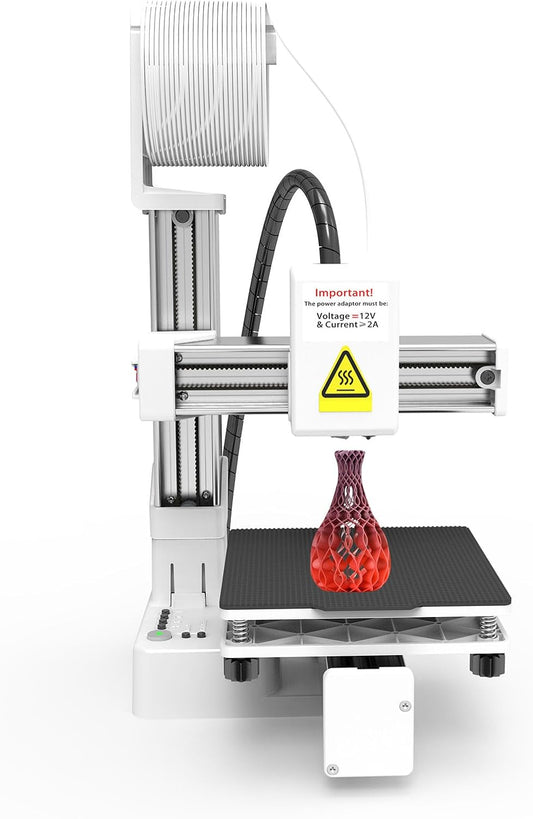 Mini 3D-printer – Desktop 3D-printer – 3D-printapparaat – Creatieve 3D-printer – Compacte 3D-printer – Gebruiksvriendelijk voor beginners – Printvolume 100 x 100 x 100 mm