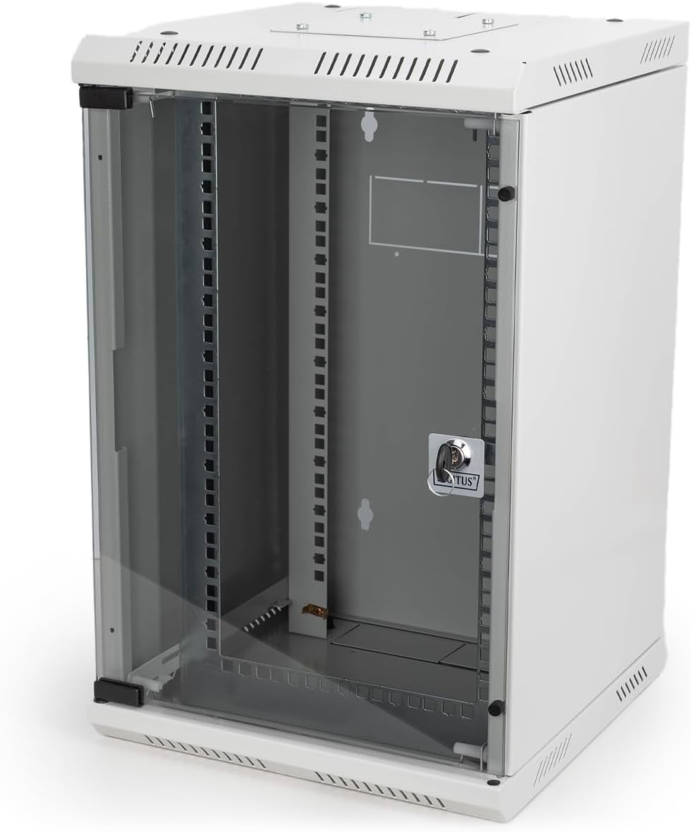 DIGITUS Netwerkkast 10“ / 19” - Wandmontage - 10 inch (10 HE horizontaal) of 19 inch (5 HE verticaal) - Grijs