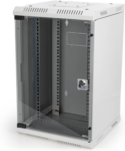 DIGITUS Netwerkkast 10“ / 19” - Wandmontage - 10 inch (10 HE horizontaal) of 19 inch (5 HE verticaal) - Grijs