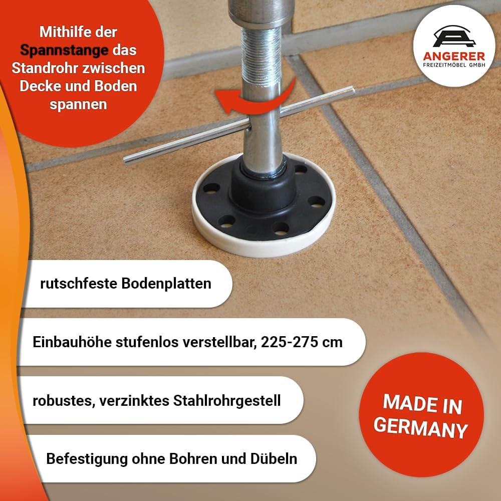 Angerer Balkon ondoorzichtig nr. 2400 bruin, 150 cm breed, 2317/2400