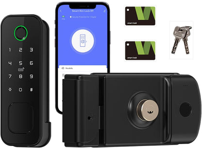 Slimme Deurslot – Elektronisch Slot – Vingerafdrukslot – Toegangscontrole – Digitale Deurslot – Dubbelzijdige Vingerafdruk – Tuya Smart App Bediening