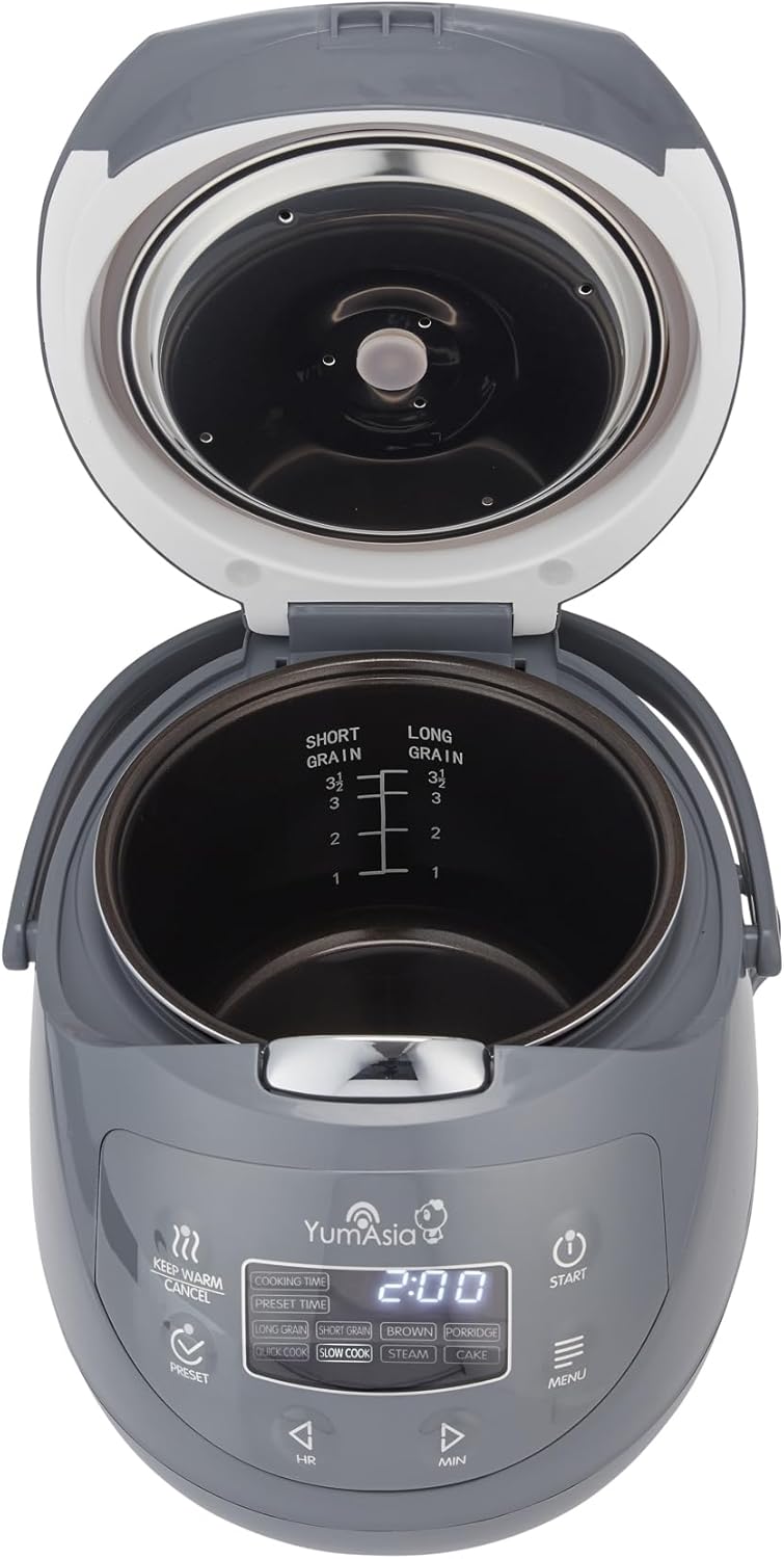 Rijstkoker – Mini Rijstkoker – Multicooker – Stoomkoker – Slowcooker – 1-3 Personen – 24-Uurs Timer & Warmhoudfunctie – Cobalt Grey