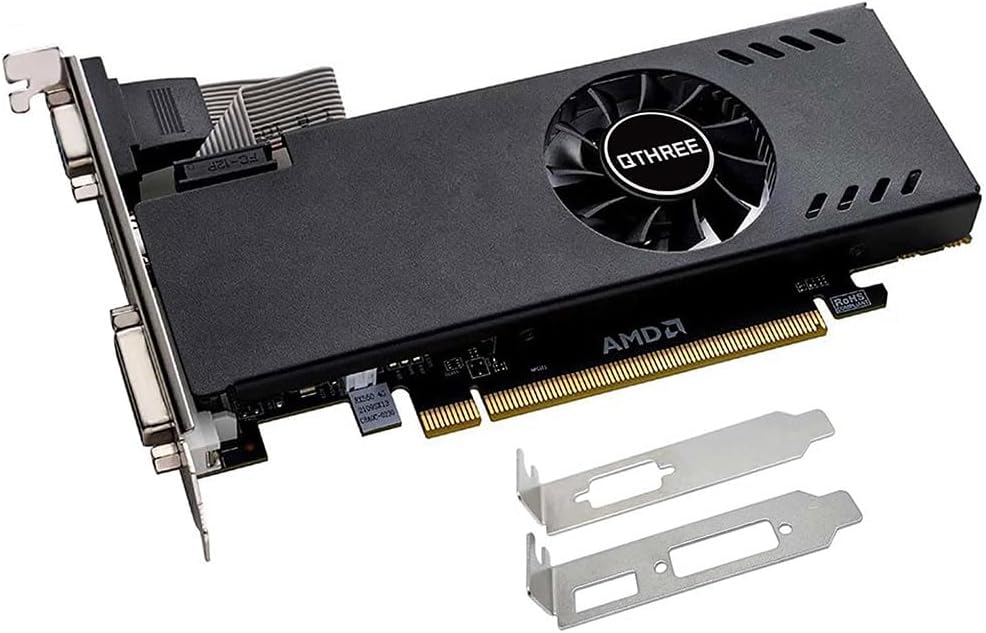 Radeon RX 550 Grafische kaart, 4GB GDDR5 128-bit, laag profiel, DisplayPort 1.4 HDMI DVI-D Dual Link, PCI Express 3.0 x8, Desktop Gaming grafische kaart voor pc, DirectX 12, Computer GPU
