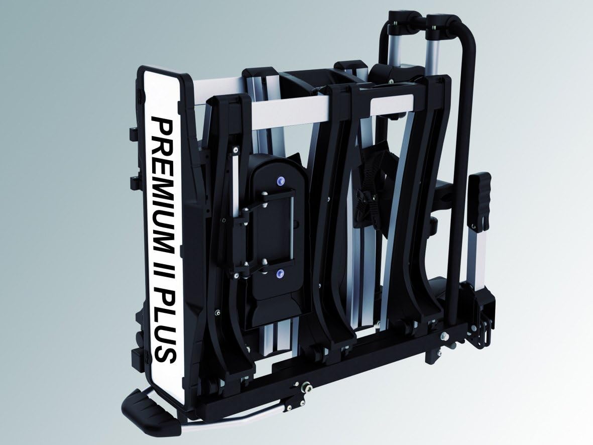 EUFAB 11523 Premium ll Plus Bicycle Carrier for Towbar, E-Bikes.,Black - QUORE