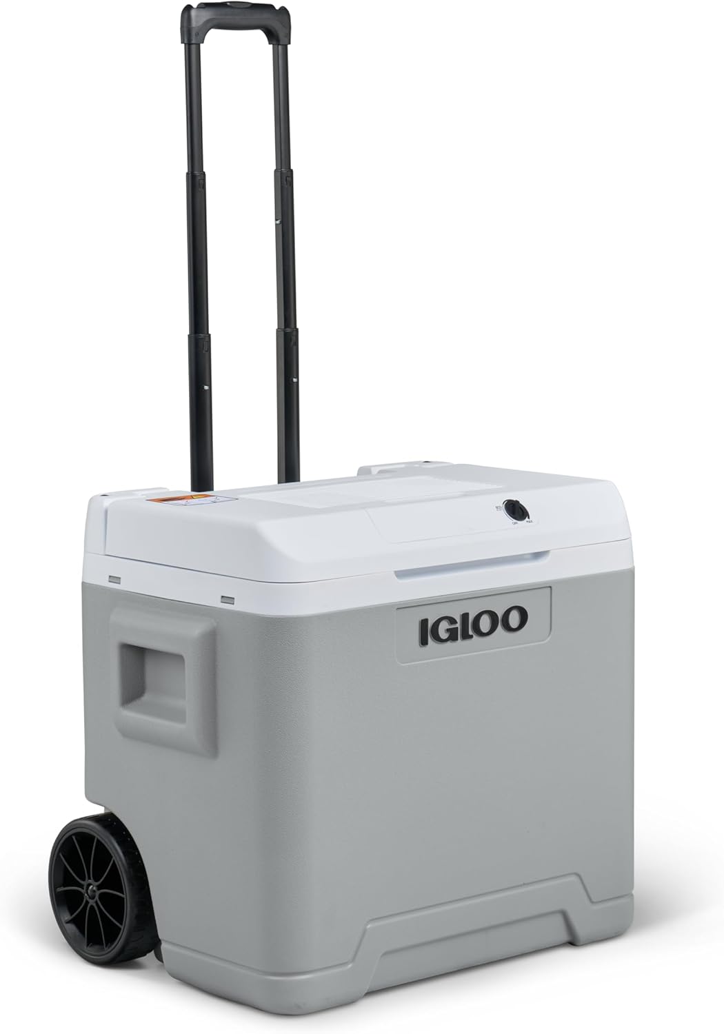 IGLOO IE42 elektrische koelbox 42L – 12V en 230V – Thermo-elektrische koelbox met wielen en telescoopgreep voor auto, camper, camping en vrachtwagen – Koelt tot 20 °C onder de omgevingstemperatuur
