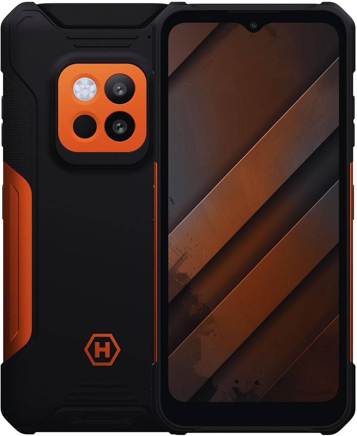 Hammer Construction 2 Thermal Smartphone met thermometer en laserafstandsmeter, 8 + 8 GB RAM, Android 14, krachtige 108 MP camera, 6500 mAh batterij met powerbank-functie, 256 GB/1T