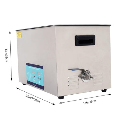 Ultrasone Reiniger – Professionele Reiniger – Ultrasoon Apparaat – 40 kHz Ultrasone Reiniger – Ontgassingsfunctie – 600 W Vermogen – 30 Liter Tankcapaciteit