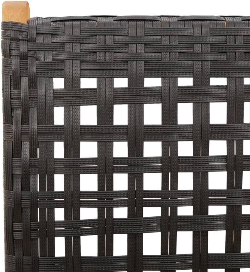 Tidyard Garden Chair Adjustable 8 Pieces Rattan Chairs Garden Furniture Chair Garden Chair Dining Chairs Rattan Chair Set Patio Chair Balcony Chair Garden Chairs Camping Chair Black Poly Rattan Solid - QUORE