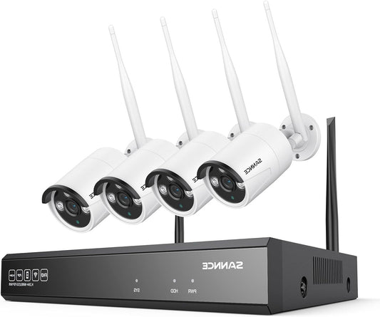 bewakingscamera set – beveiligingscamera set – camerabewaking – outdoor camera – wifi camerasysteem – 5 MP resolutie – AI menselijke detectie – IP66 waterdicht – draadloze 10CH NVR – Alexa compatibel