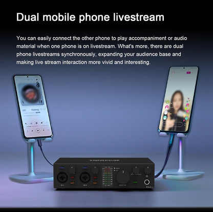 E2x2 OTG, USB-audio-interface met directe smartphone-aansluiting via OTG en SPDIF-uitgangsuitbreiding (wit)