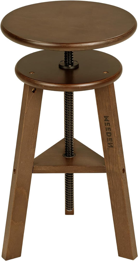 MEEDEN Walnut Drawing Truk with Solid Beechwood, Height Adjustable Artist Stool, Studio Stool, Wooden Bar Stool, Kitchen Stool, Office Stool, Perfect for Studio, Home Use, Bars - QUORE